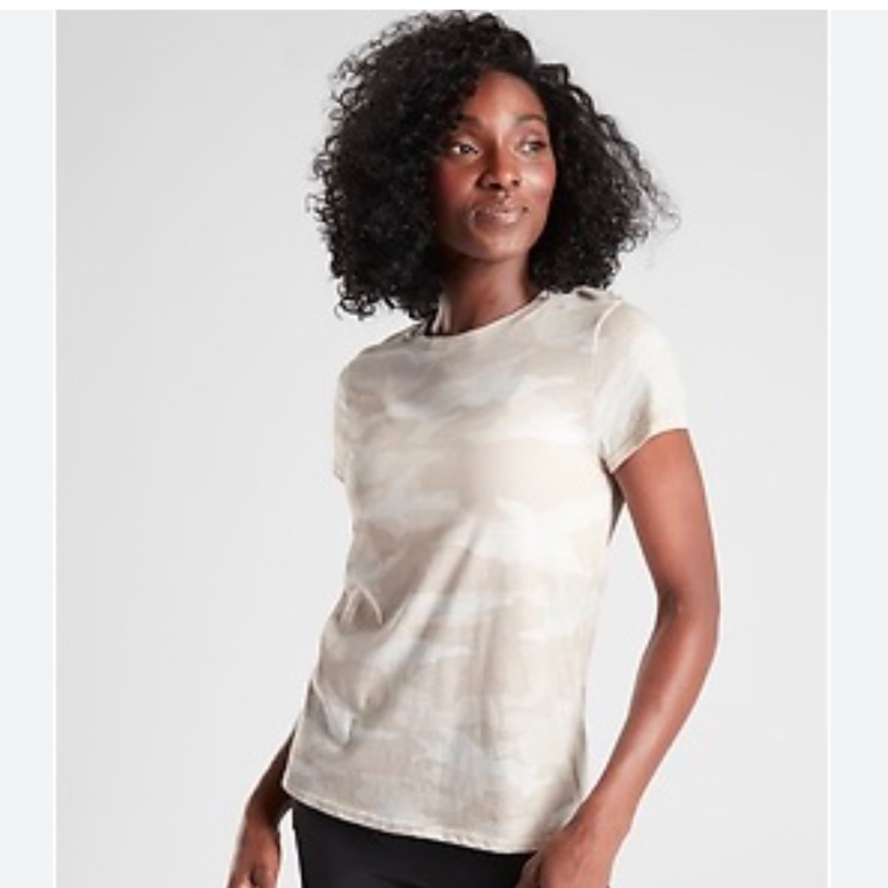 Athleta Camo Crew Tee